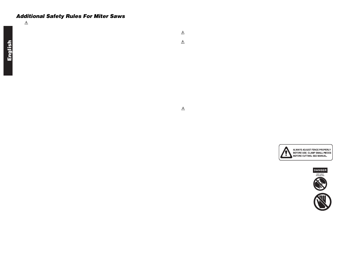 DeWalt Compound Miter Saw User Manual | Page 6 / 53