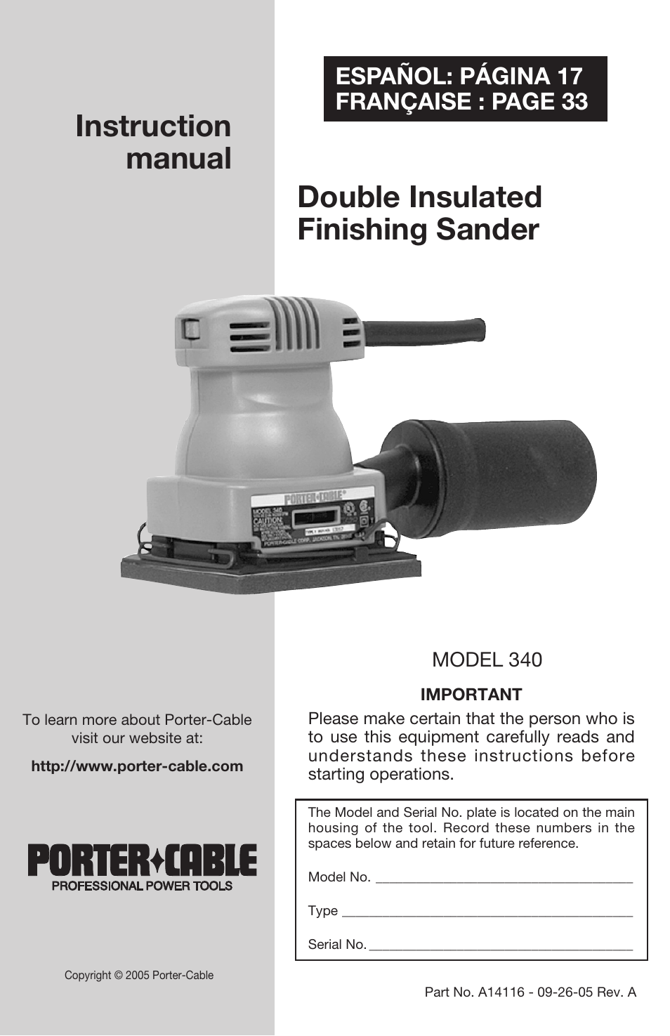DeWalt 340 User Manual | 52 pages