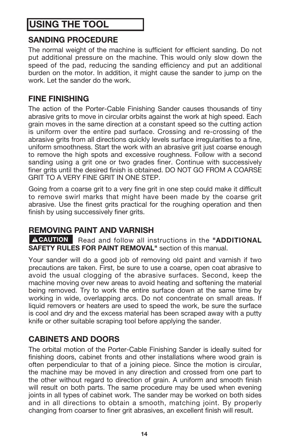 Using the tool | DeWalt 340 User Manual | Page 14 / 52