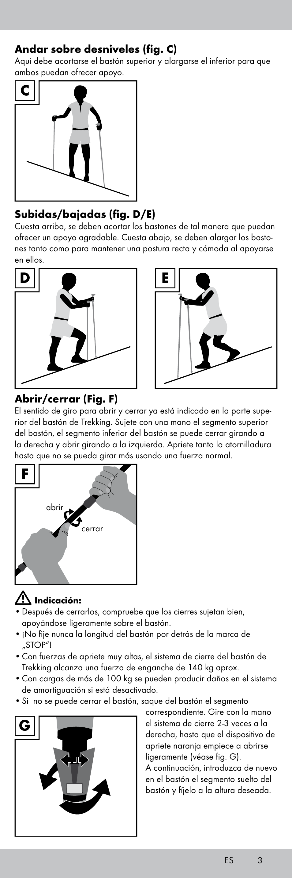 Rocktrail Aluminium Hiking Poles User Manual | Page 3 / 20