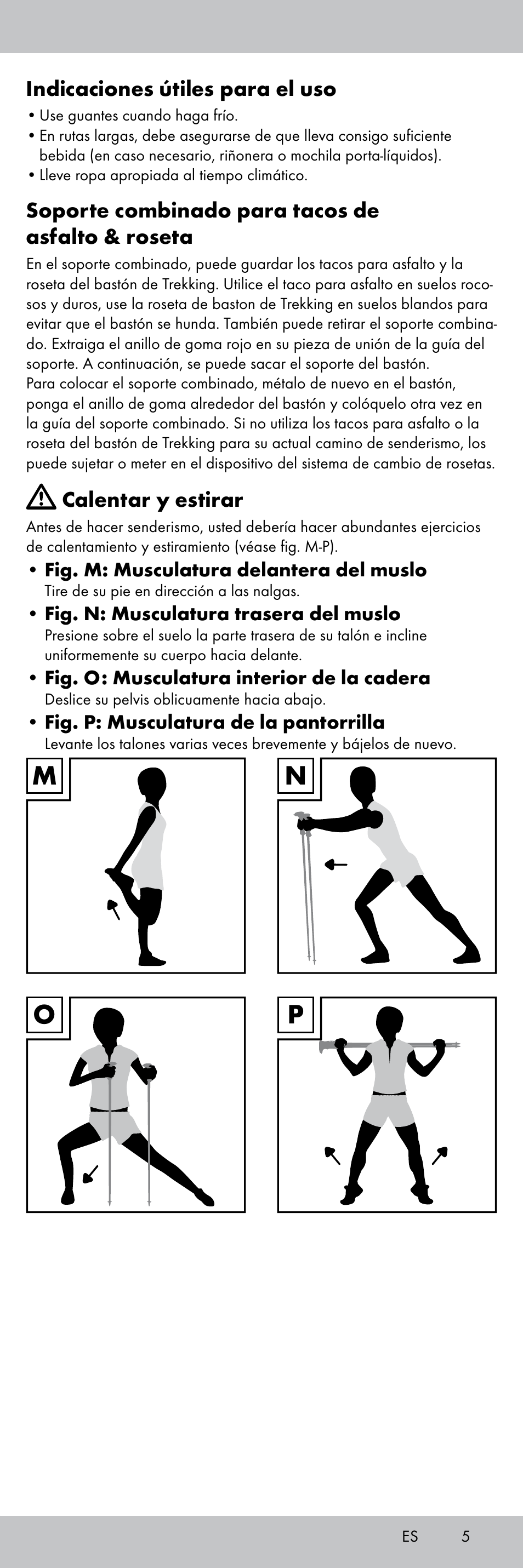 Mn o p | Rocktrail Aluminium Hiking Poles User Manual | Page 5 / 20