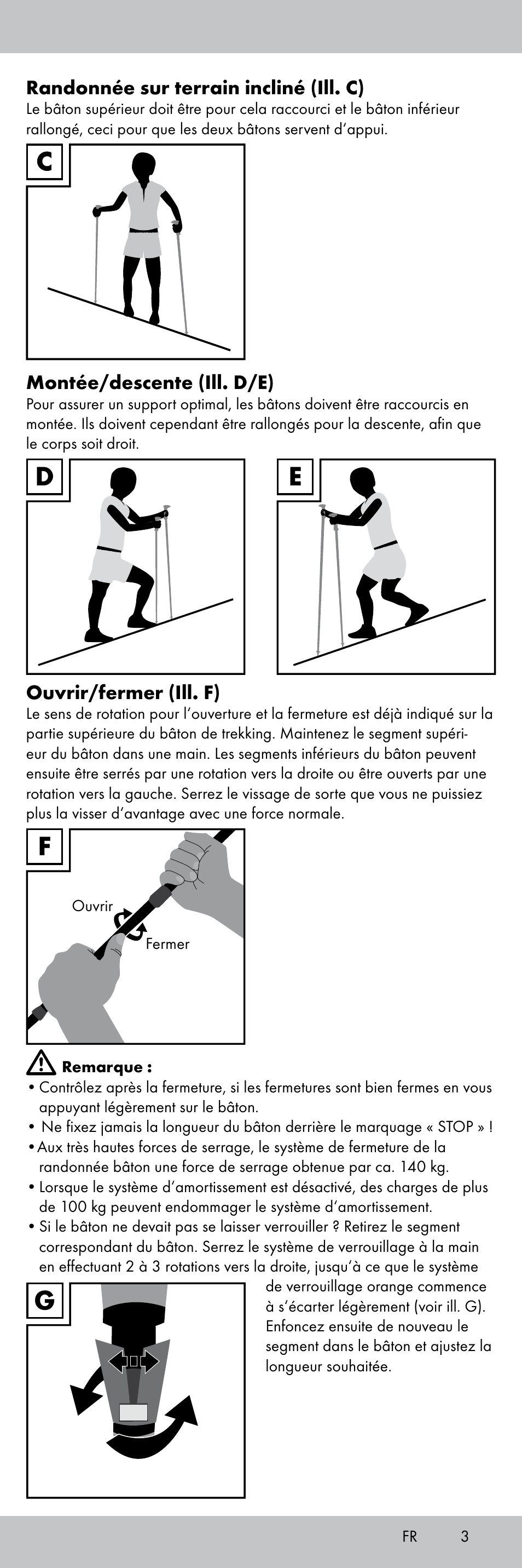 Rocktrail Aluminium Hiking Poles User Manual | Page 3 / 20