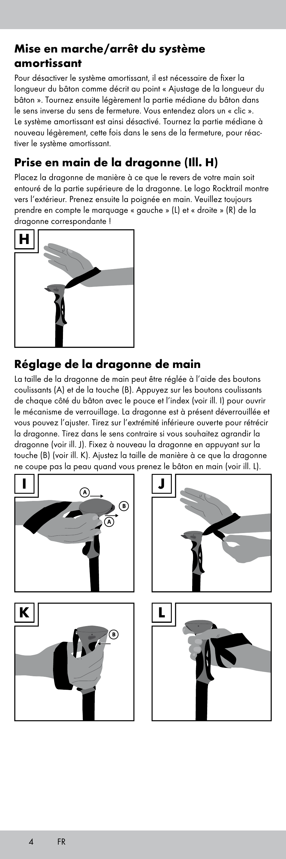 Ij k l | Rocktrail Aluminium Hiking Poles User Manual | Page 4 / 20