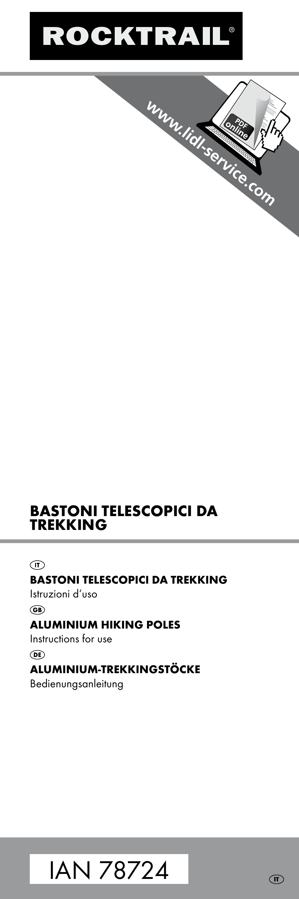 Rocktrail Aluminium Hiking Poles User Manual | 20 pages