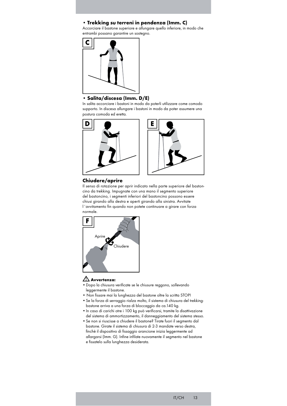 Cd e f | Rocktrail Carbon Hiking Poles User Manual | Page 13 / 24