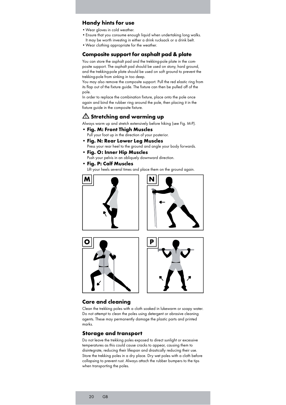 Mn o p | Rocktrail Carbon Hiking Poles User Manual | Page 20 / 24