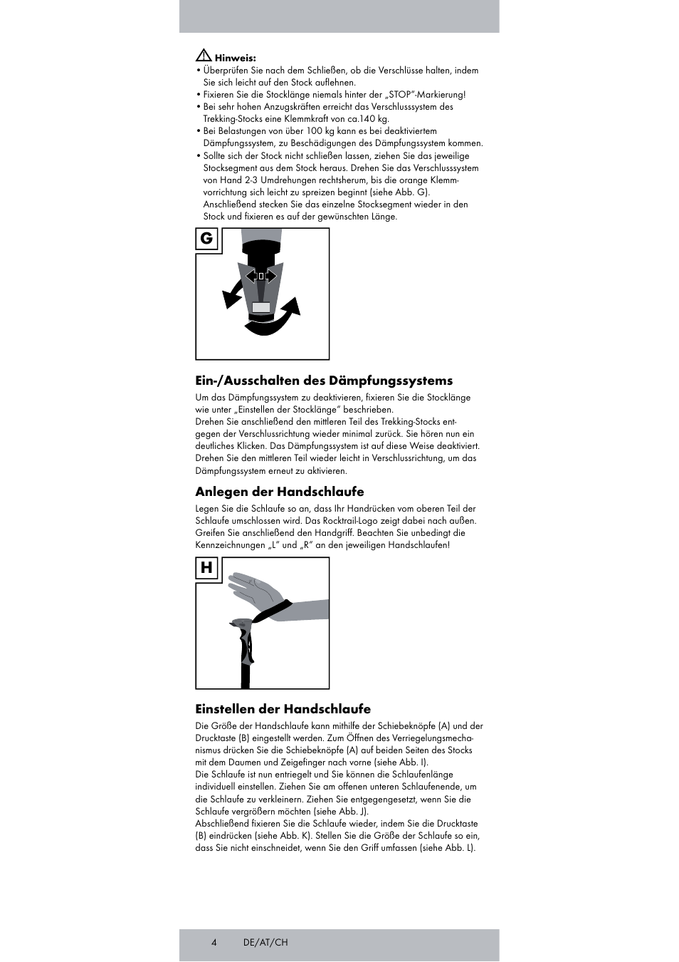 Rocktrail Carbon Hiking Poles User Manual | Page 4 / 24