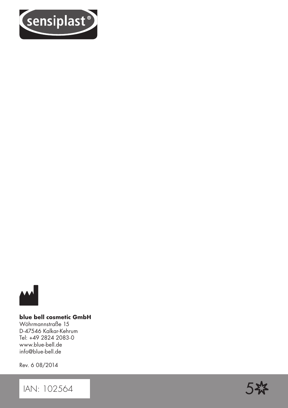 Sensiplast NECK CUSHION User Manual | Page 12 / 12