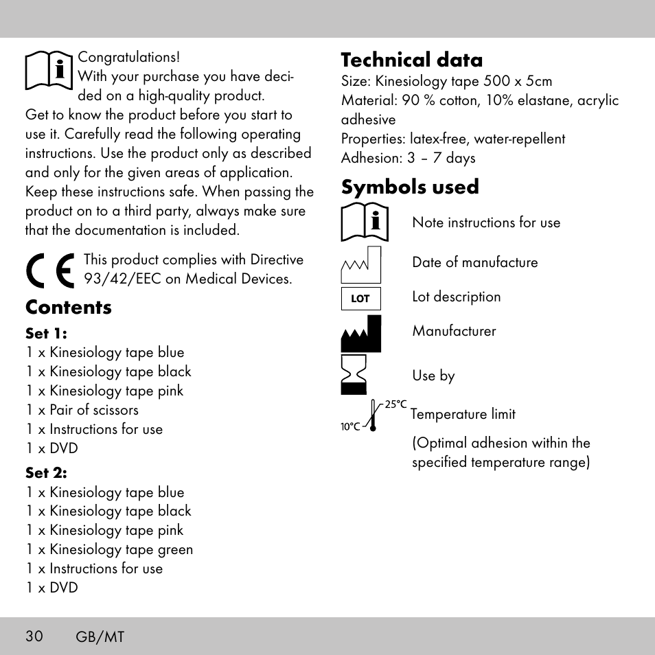 Sensiplast KINESIOLOGY TAPE User Manual | Page 30 / 48