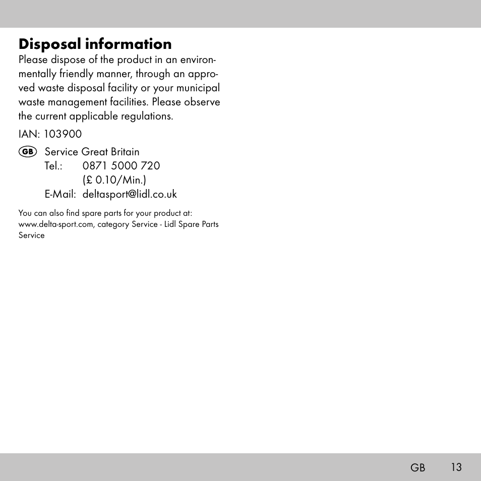 Disposal information | Sensiplast KINESIOLOGY TAPE User Manual | Page 13 / 36