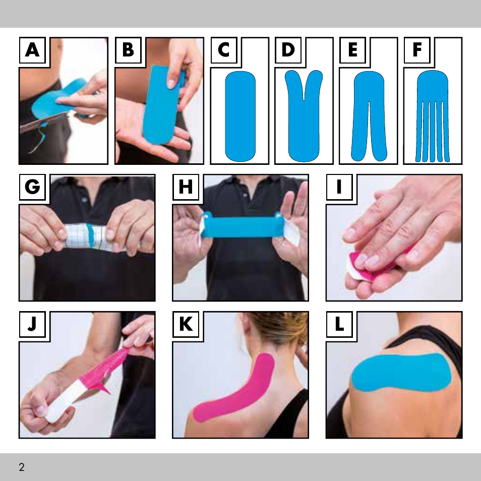 Sensiplast KINESIOLOGY TAPE User Manual | Page 2 / 36