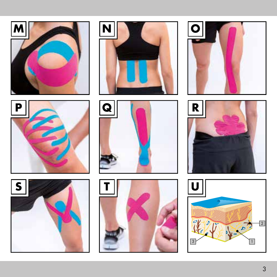 Sensiplast KINESIOLOGY TAPE User Manual | Page 3 / 36