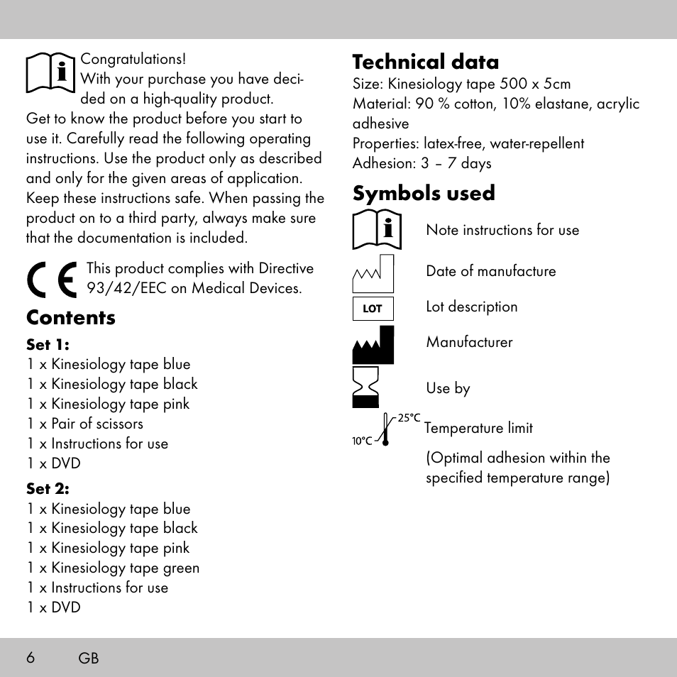 Sensiplast KINESIOLOGY TAPE User Manual | Page 6 / 36