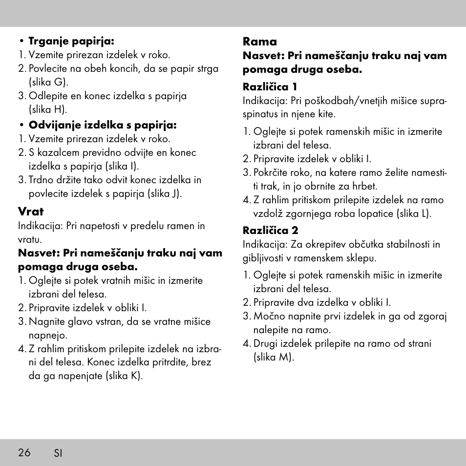 Sensiplast KINESIOLOGY TAPE User Manual | Page 26 / 40