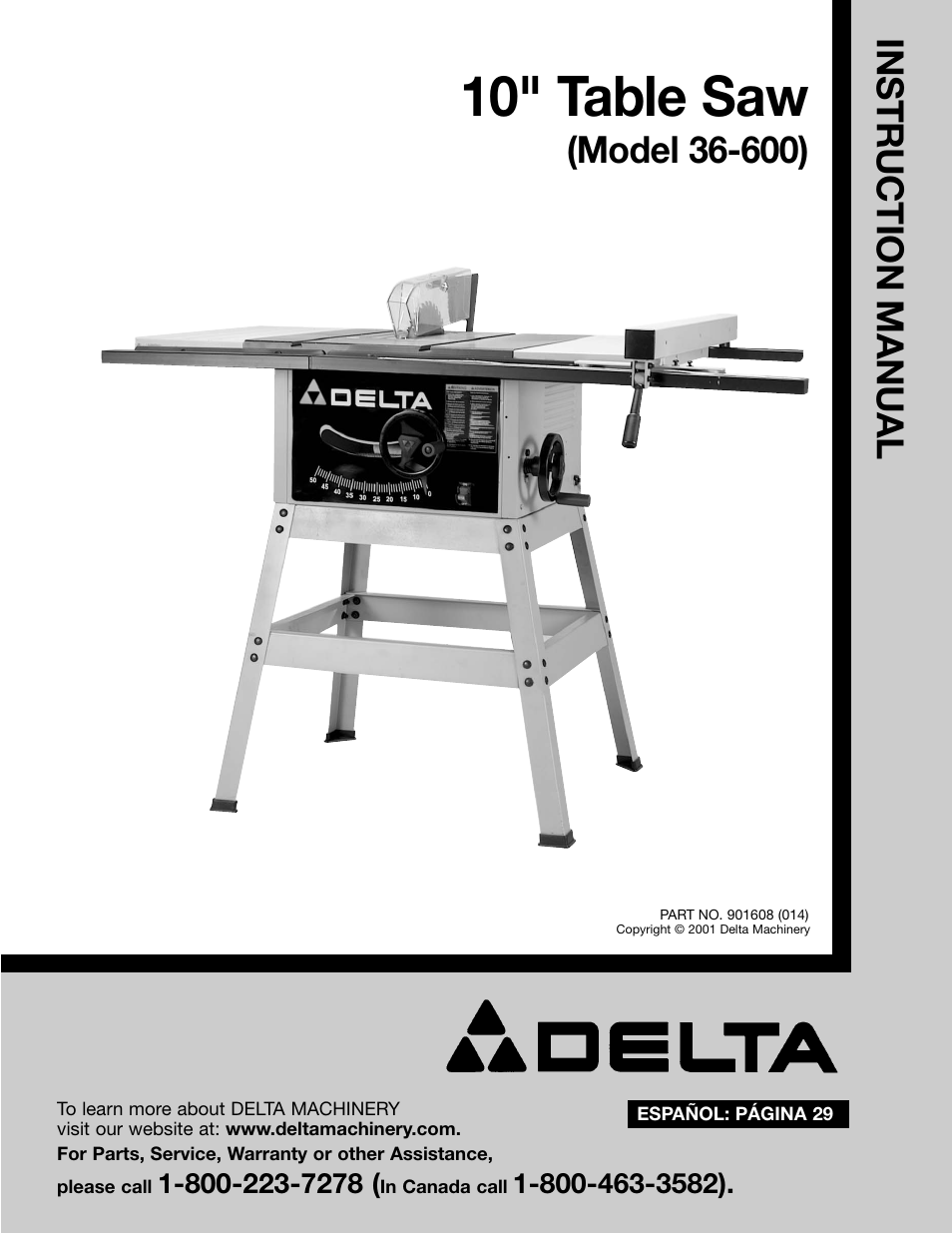 Delta 36-600 User Manual | 29 pages