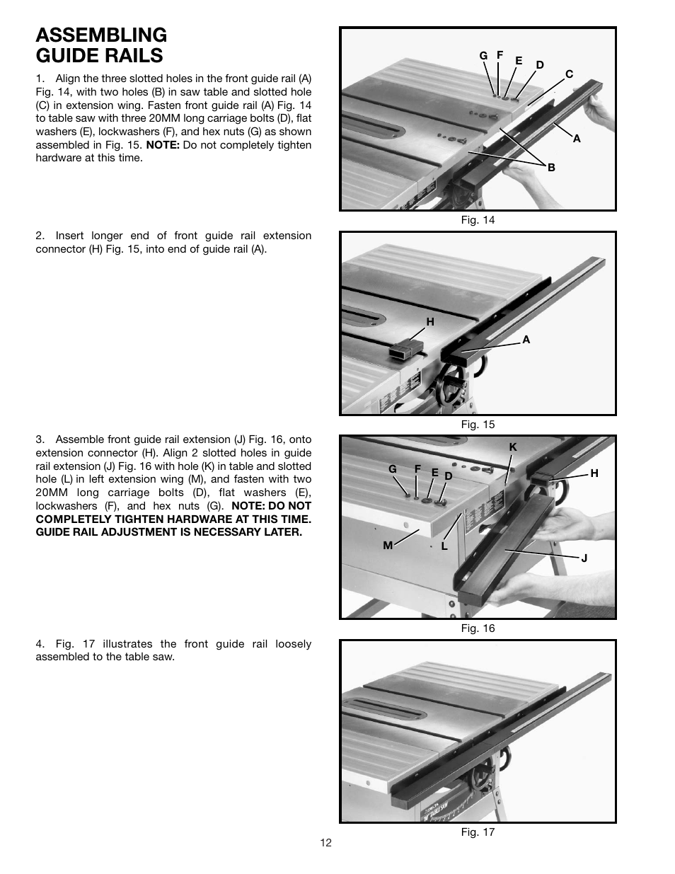 Assembling guide rails | Delta 36-600 User Manual | Page 12 / 29