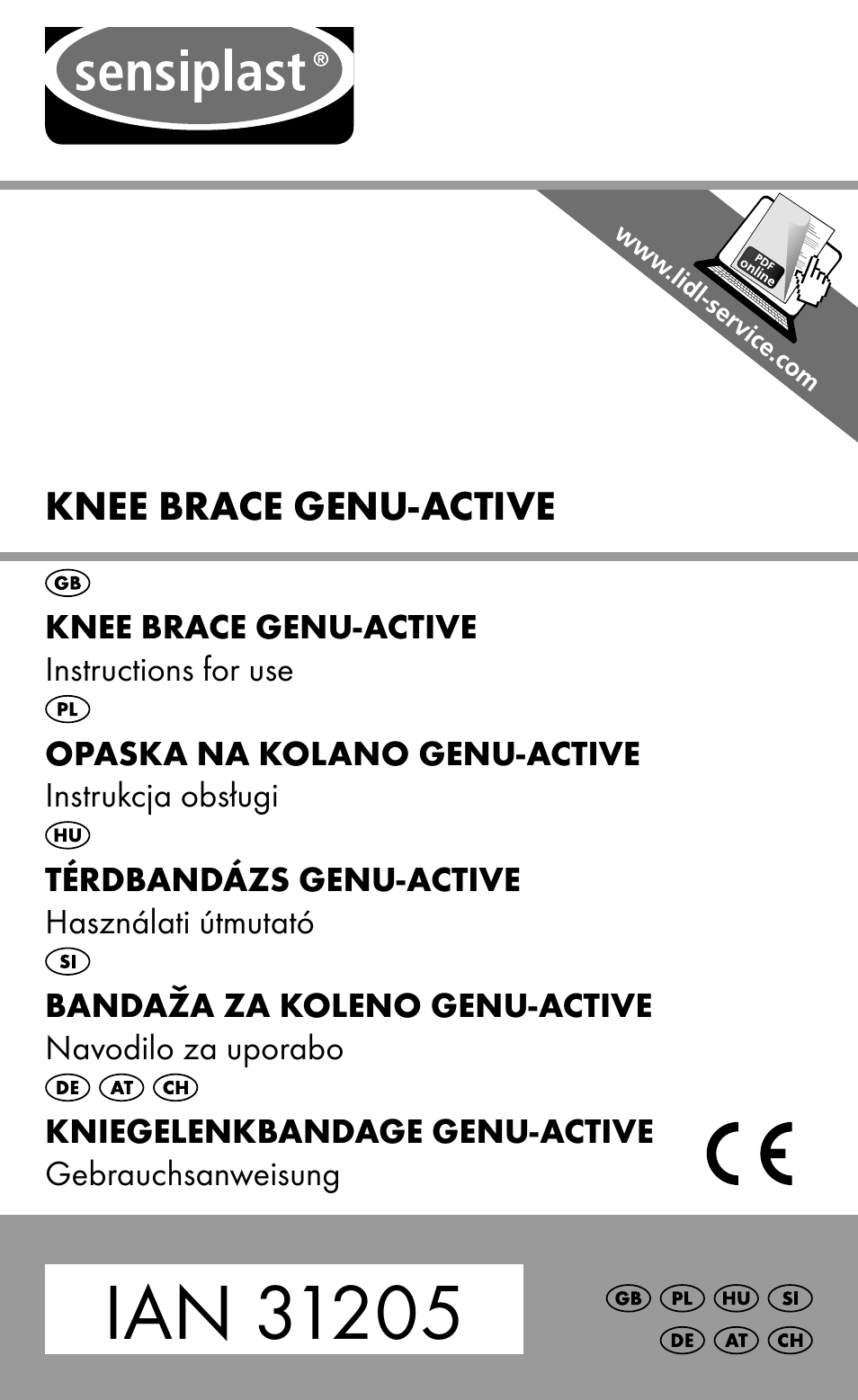 Sensiplast Knee Brace / Genu-Active User Manual | 32 pages