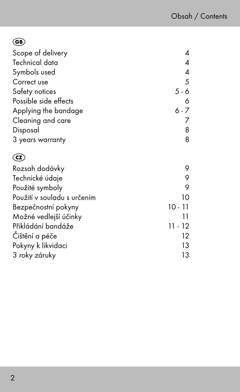 Sensiplast Back Brace / Lumbo-Active User Manual | Page 2 / 24