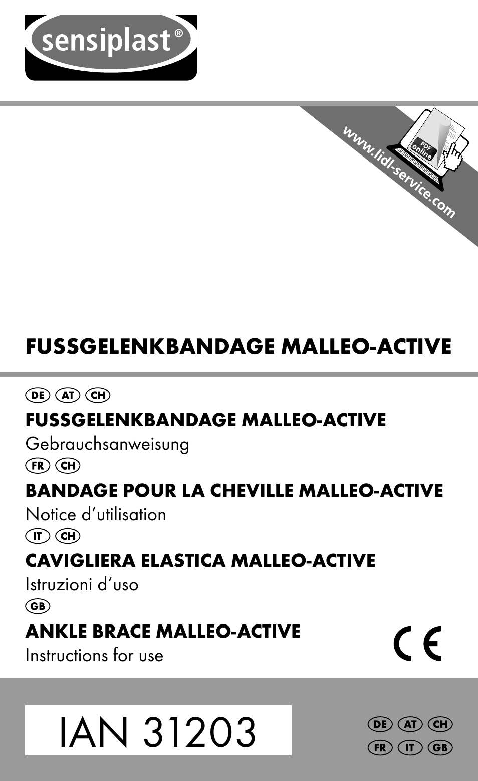 Sensiplast Ankle Brace Malleo Active User Manual | 24 pages
