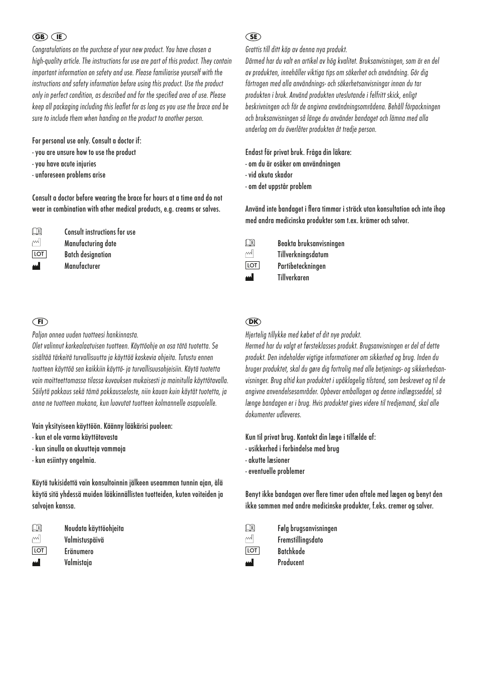 Sensiplast Pro Comfort Back Brace User Manual | Page 2 / 4