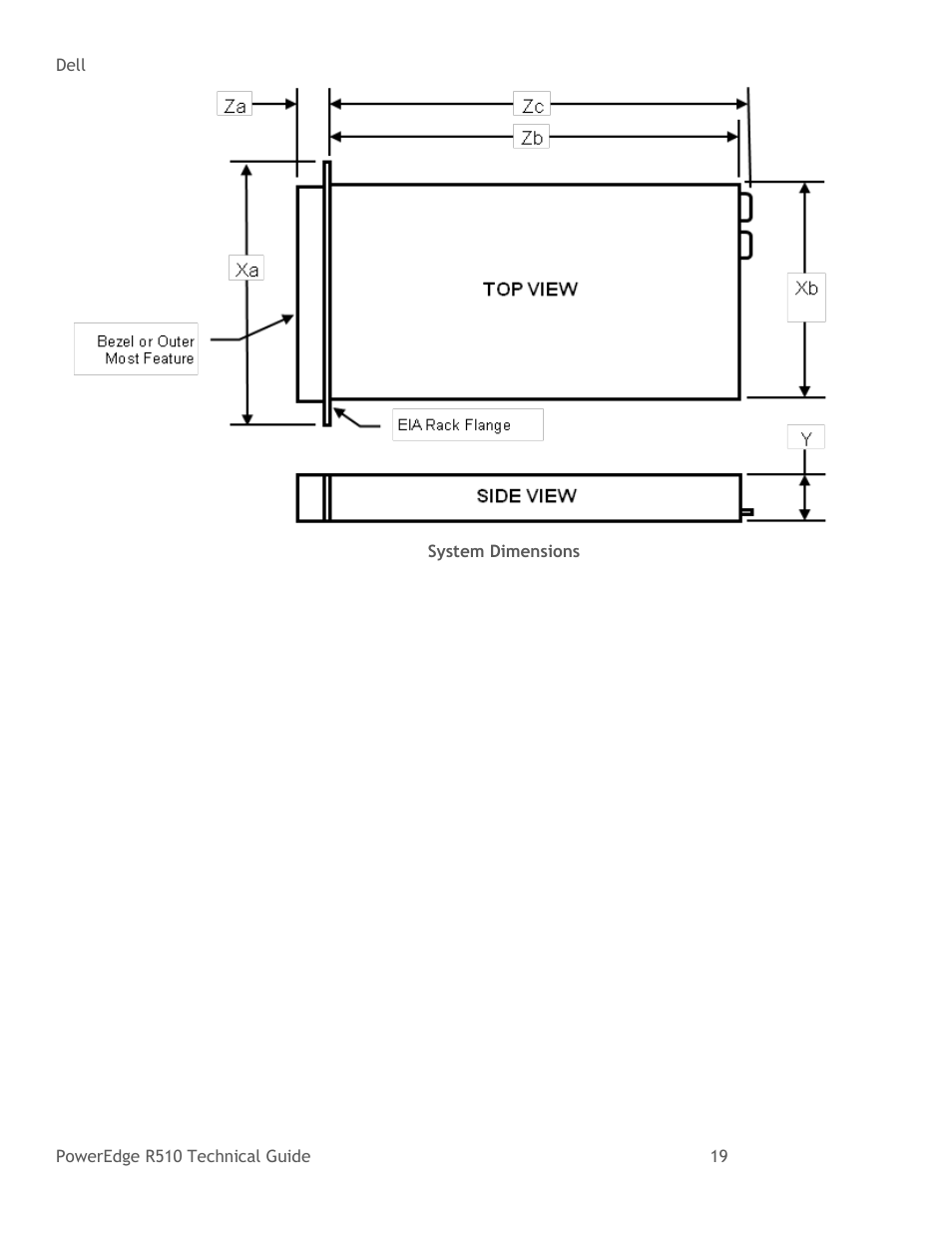 Figure 3, System dimensions | Dell R510 User Manual | Page 19 / 82