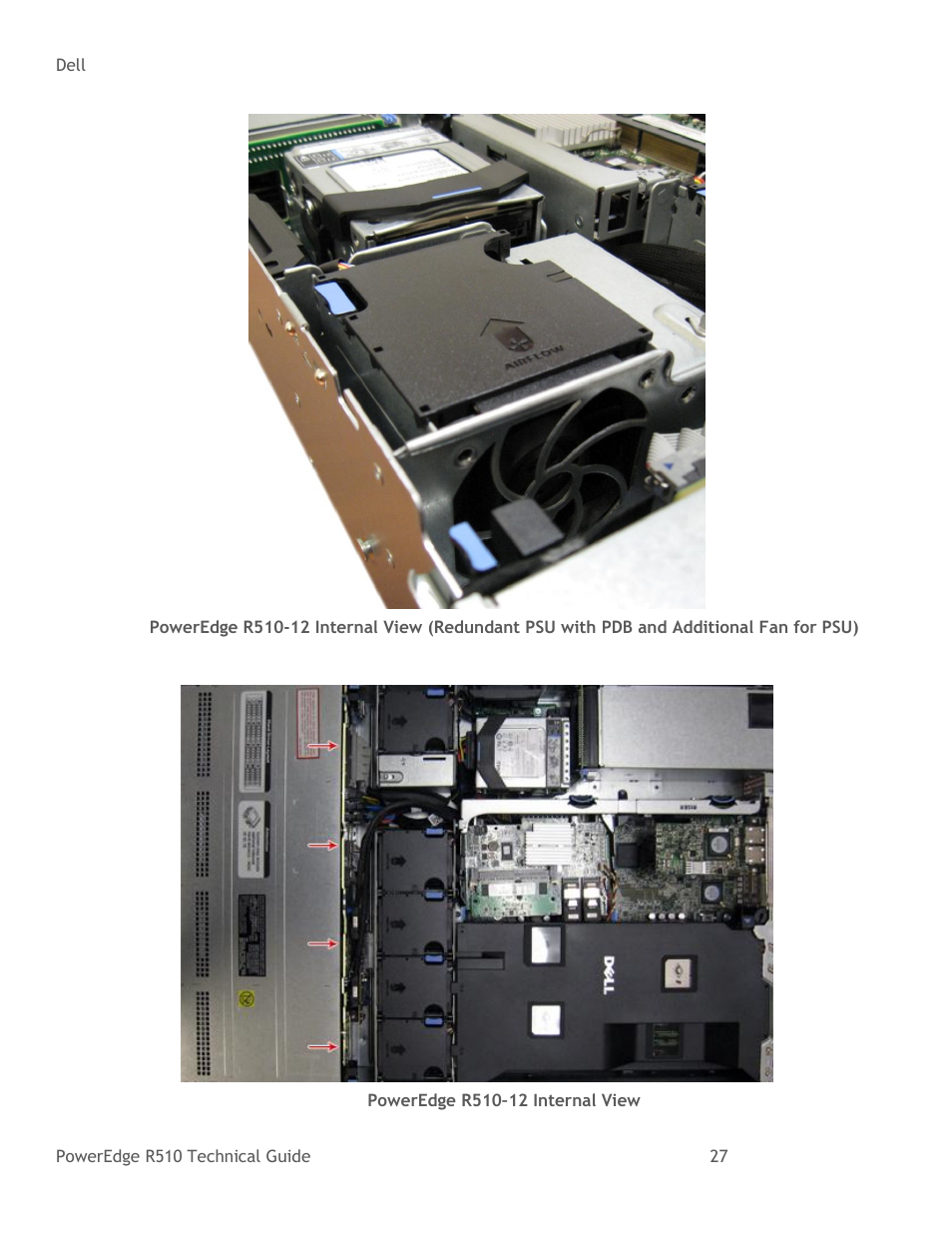 Figure 17, Figure 18, Poweredge r510–12 internal view | Dell R510 User Manual | Page 27 / 82