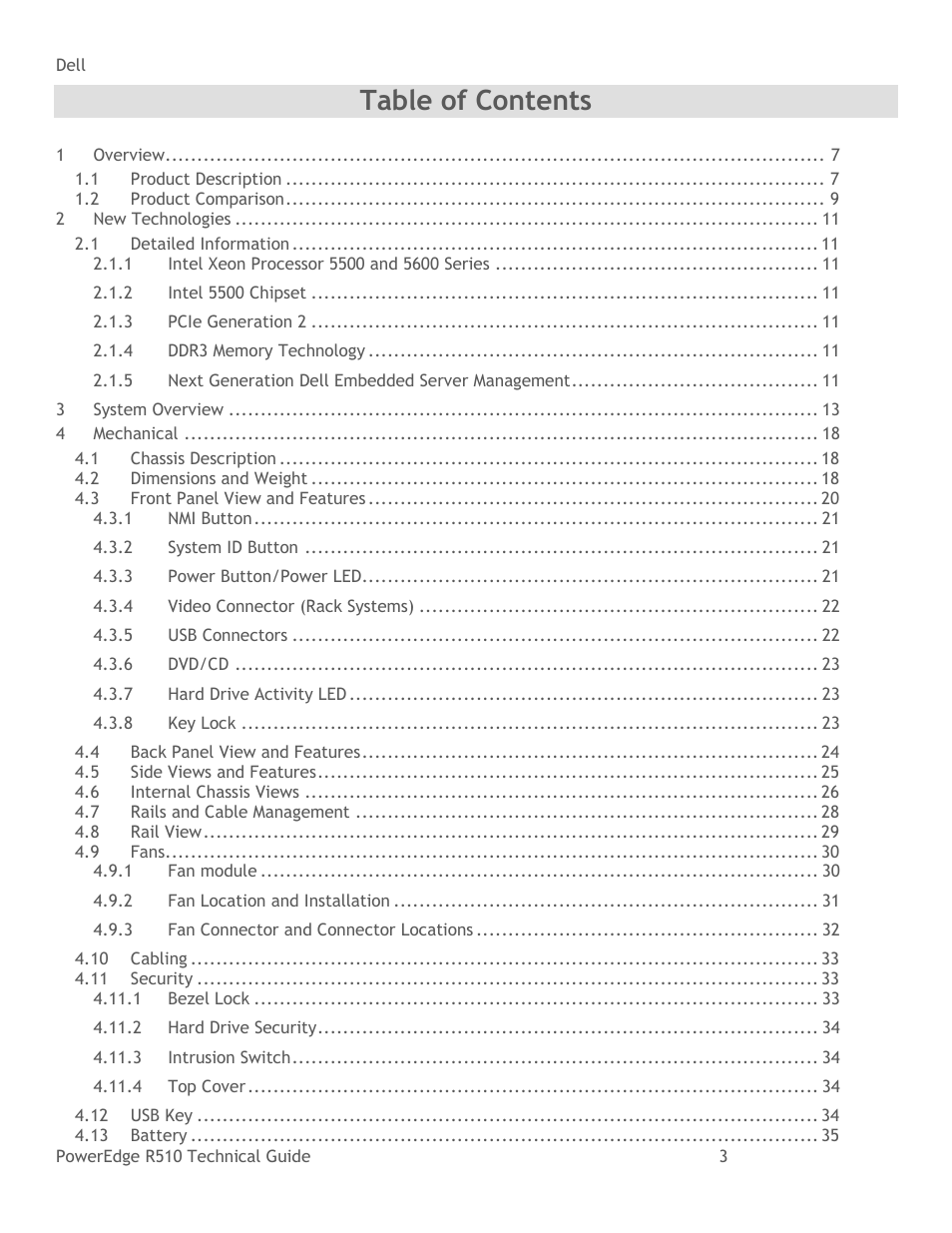 Dell R510 User Manual | Page 3 / 82