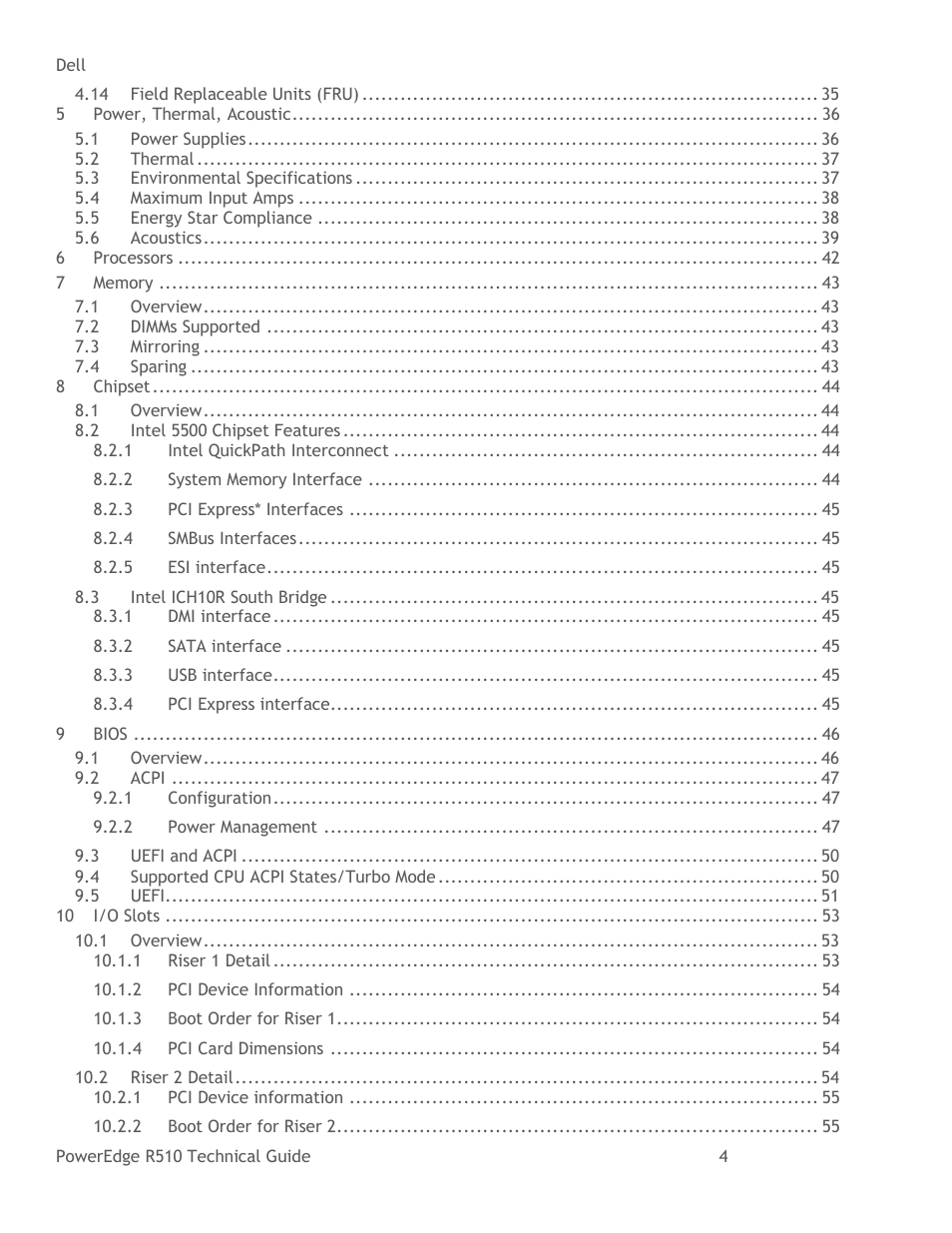 Dell R510 User Manual | Page 4 / 82