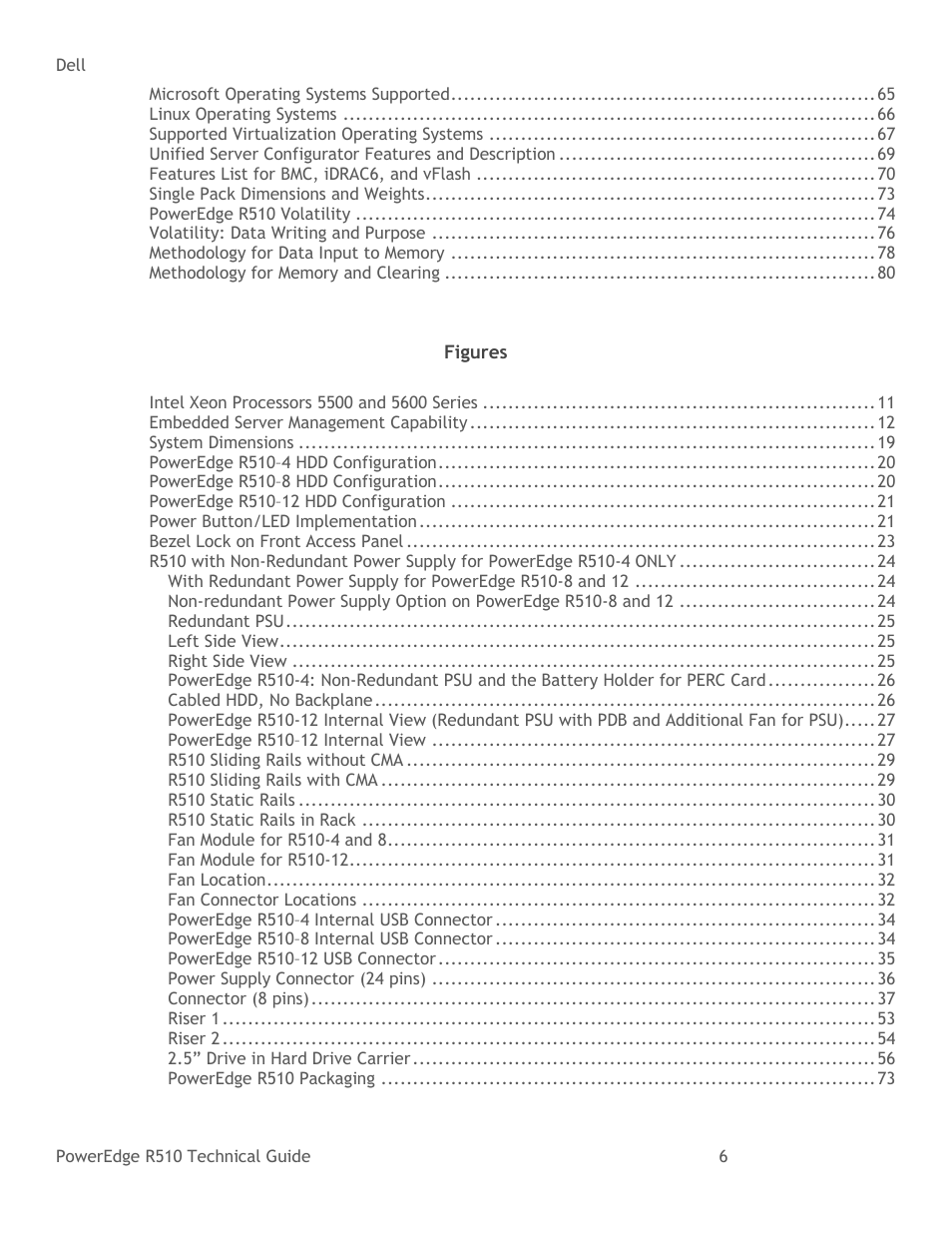 Dell R510 User Manual | Page 6 / 82