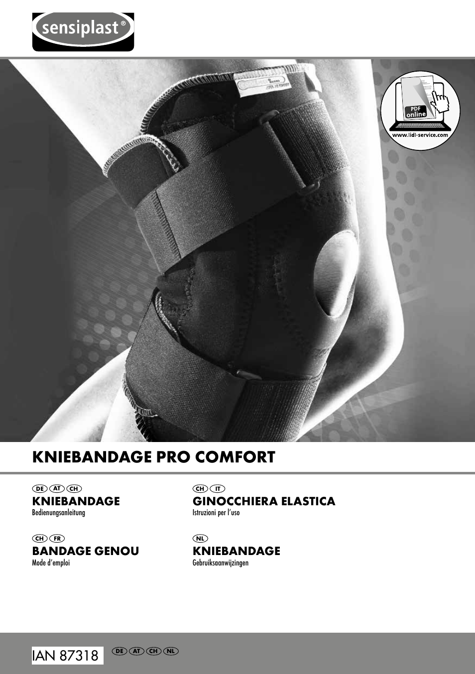 Sensiplast Pro Comfort Knee Brace User Manual | 24 pages