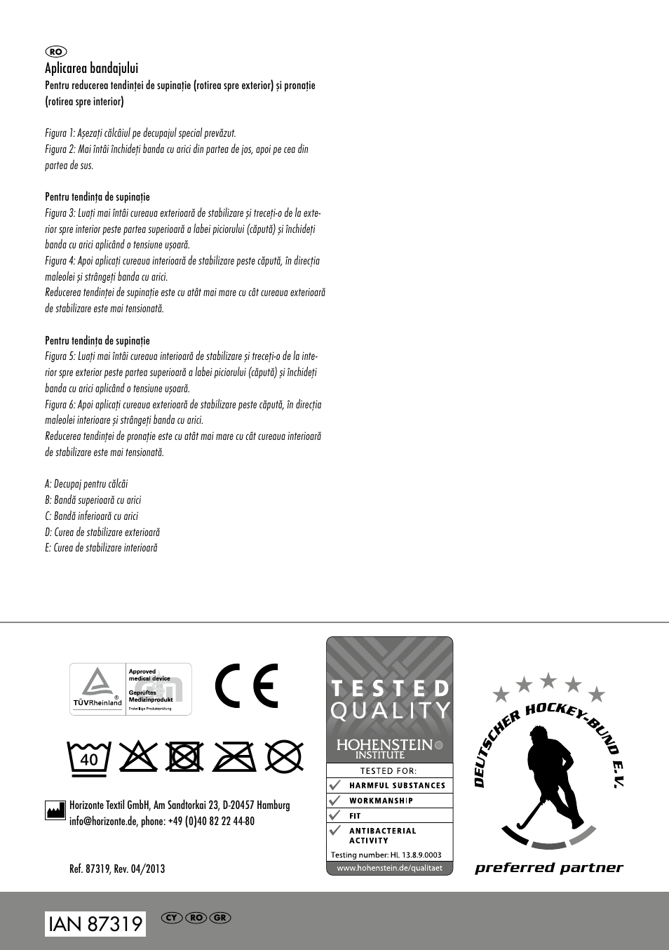 9 o d m u | Sensiplast Pro Comfort Ankle Brace User Manual | Page 24 / 24