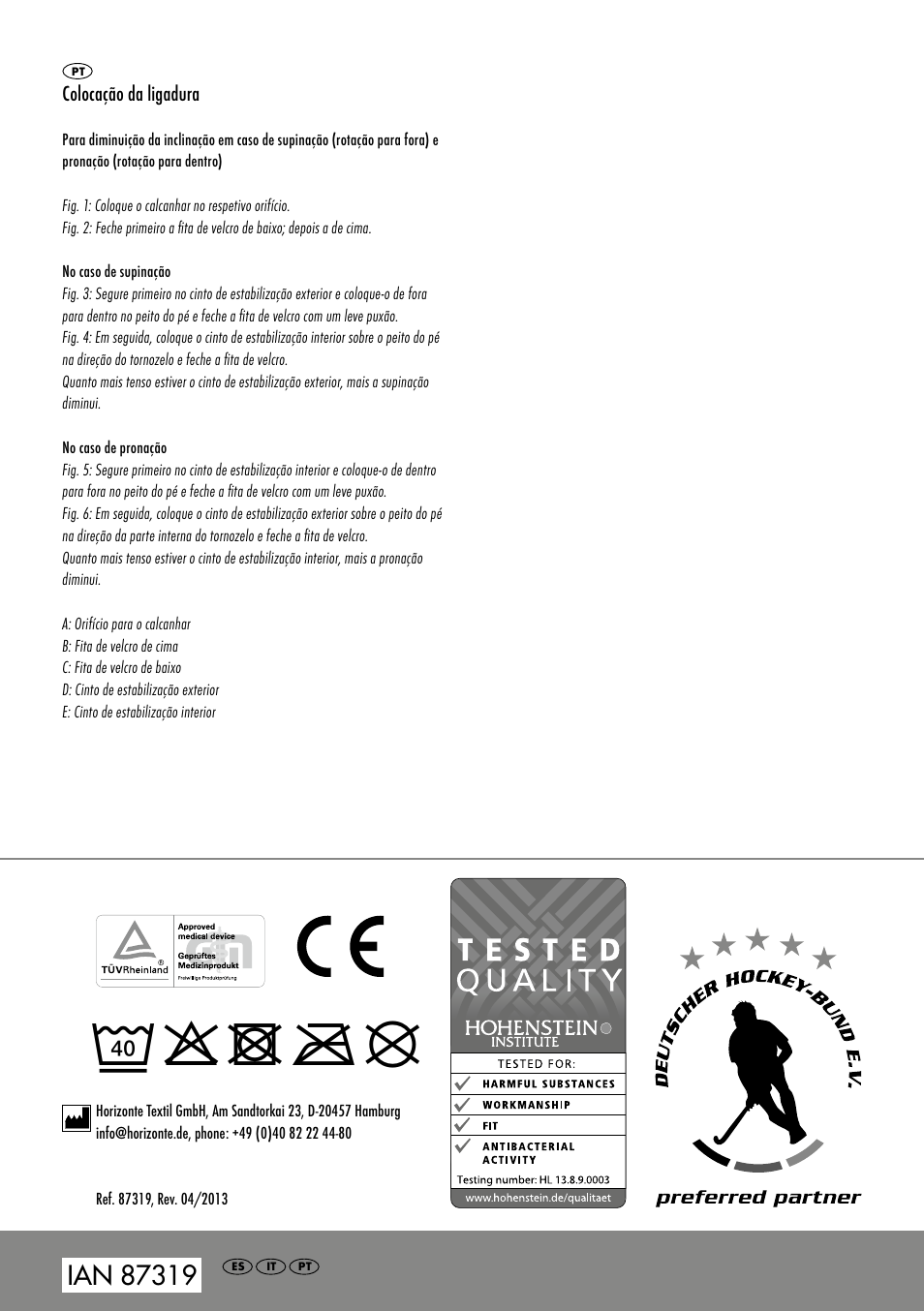 9 o d m u | Sensiplast Pro Comfort Ankle Brace User Manual | Page 8 / 24