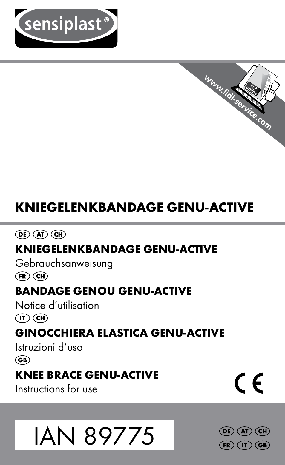 Sensiplast Knee Brace / Genu-Active User Manual | 24 pages