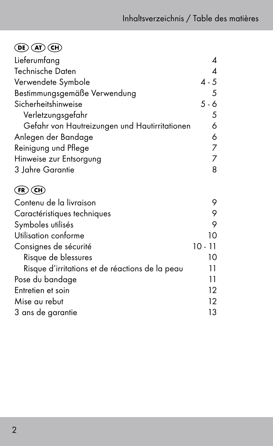 Sensiplast Knee Brace / Genu-Active User Manual | Page 2 / 24