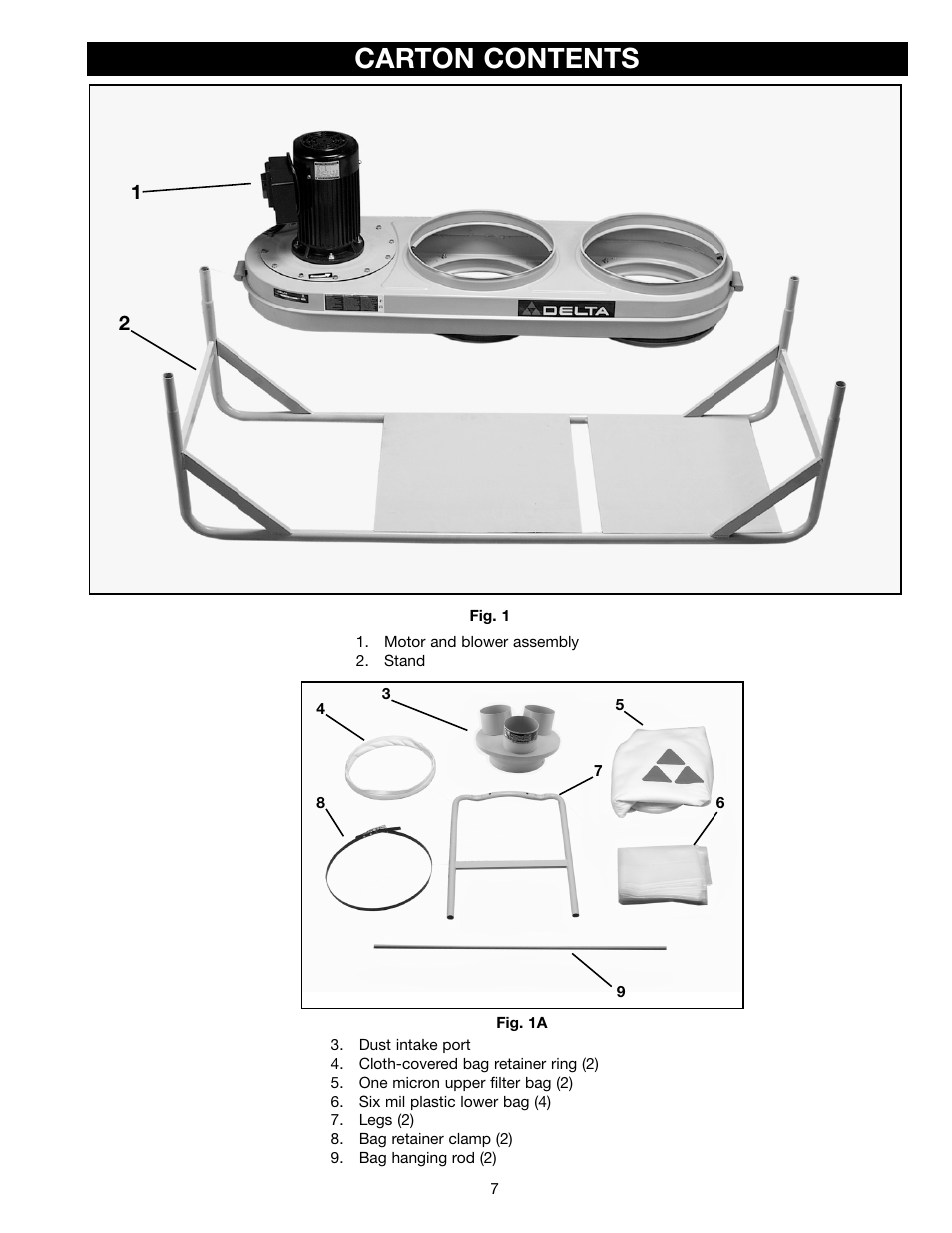 Carton contents | Delta 50-761 User Manual | Page 7 / 16