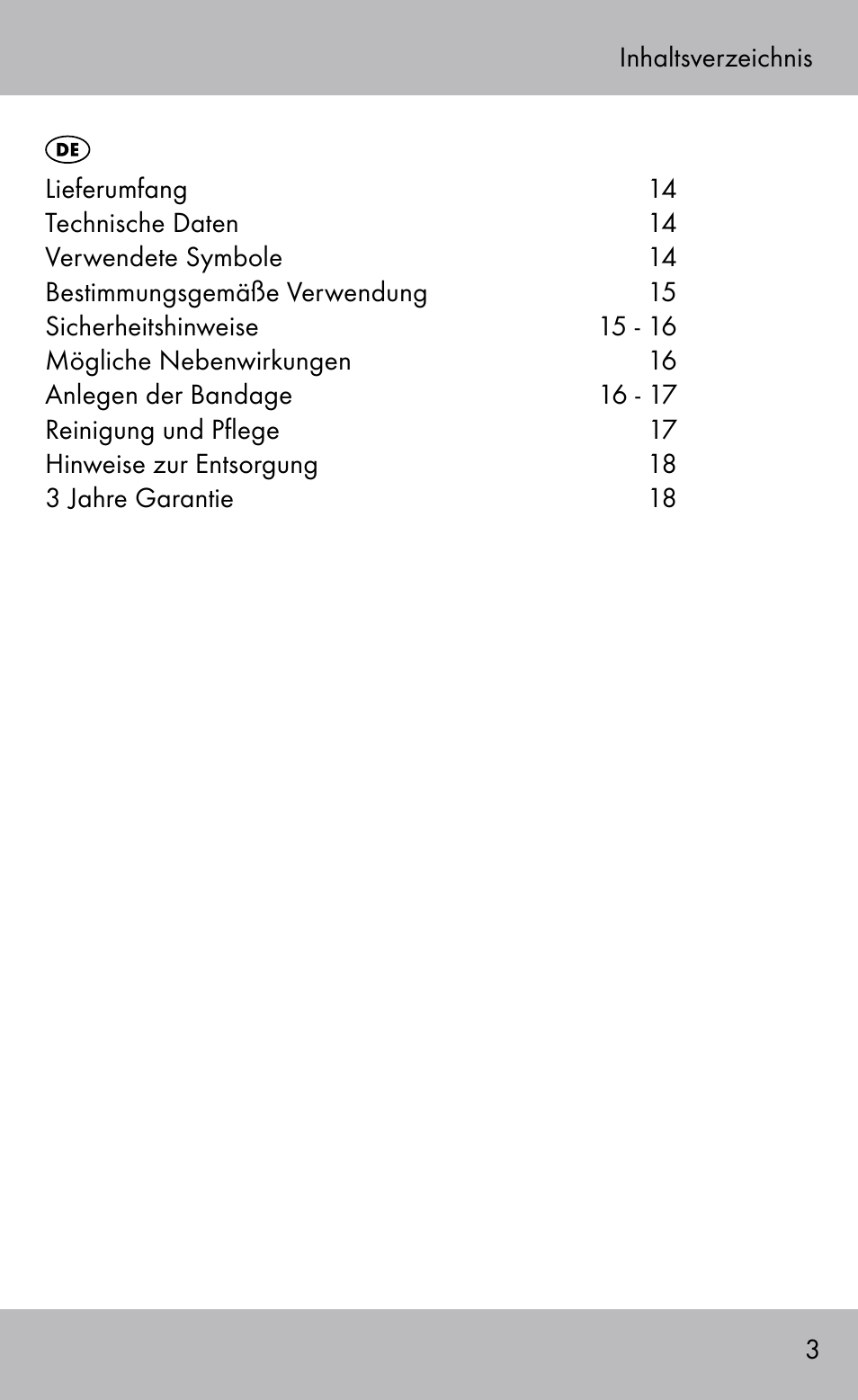 Sensiplast Back Brace / Lumbo-Active User Manual | Page 3 / 20