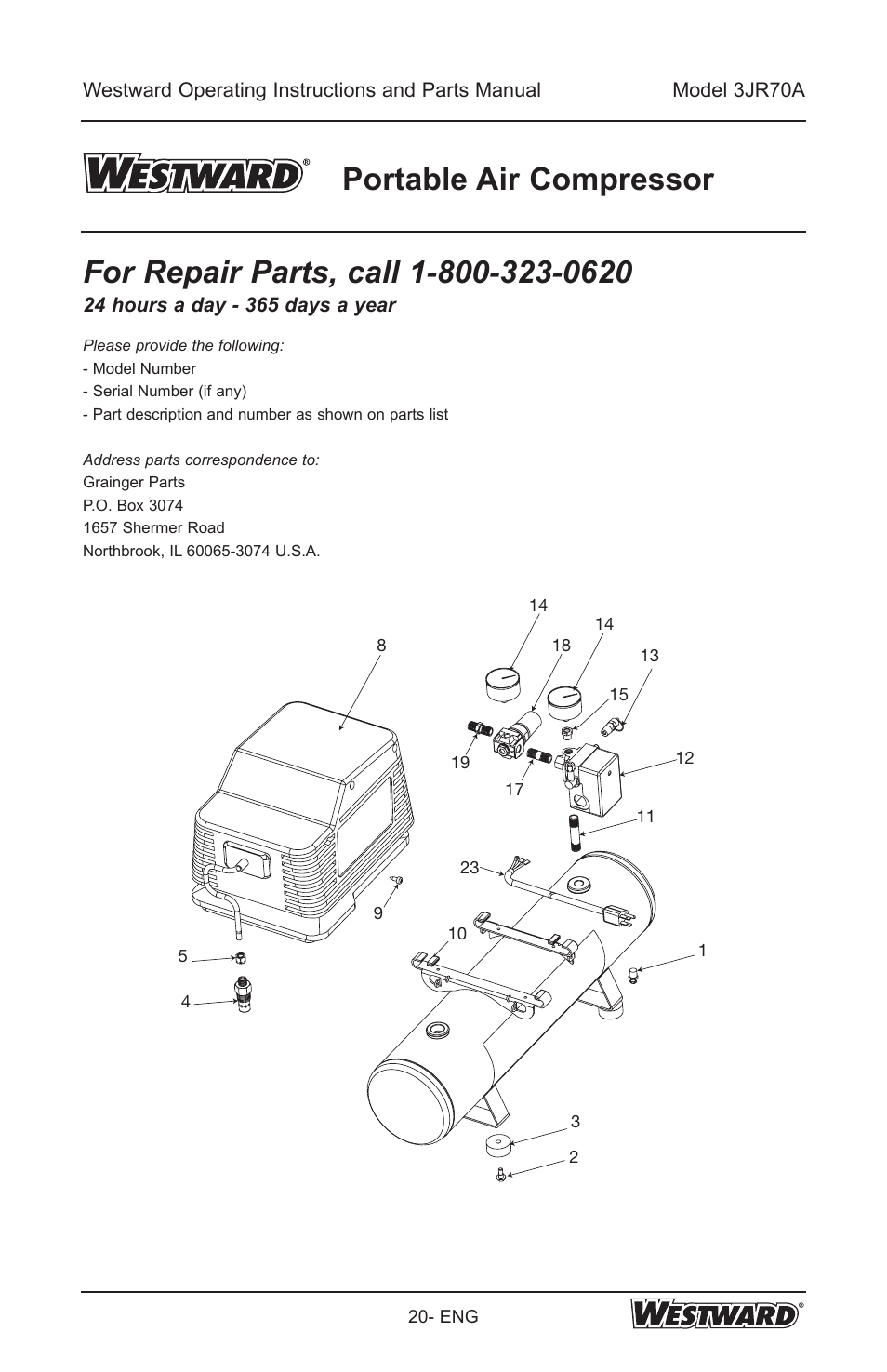Westward 3JR70A User Manual | Page 20 / 72