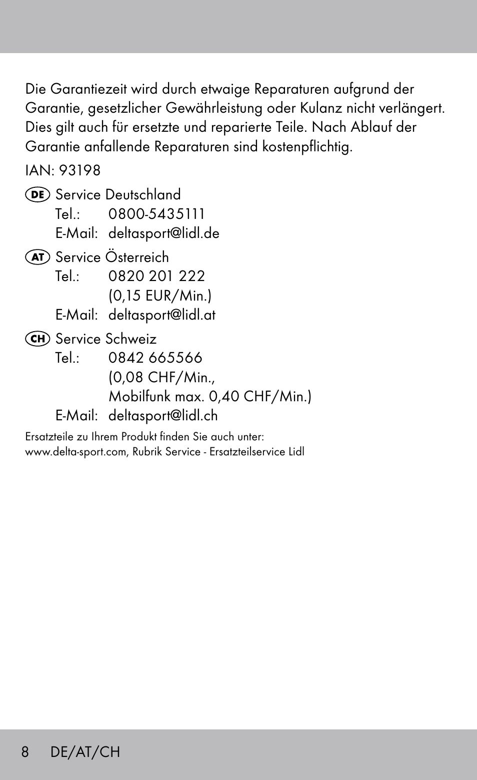 Sensiplast Ankle Brace User Manual | Page 8 / 24