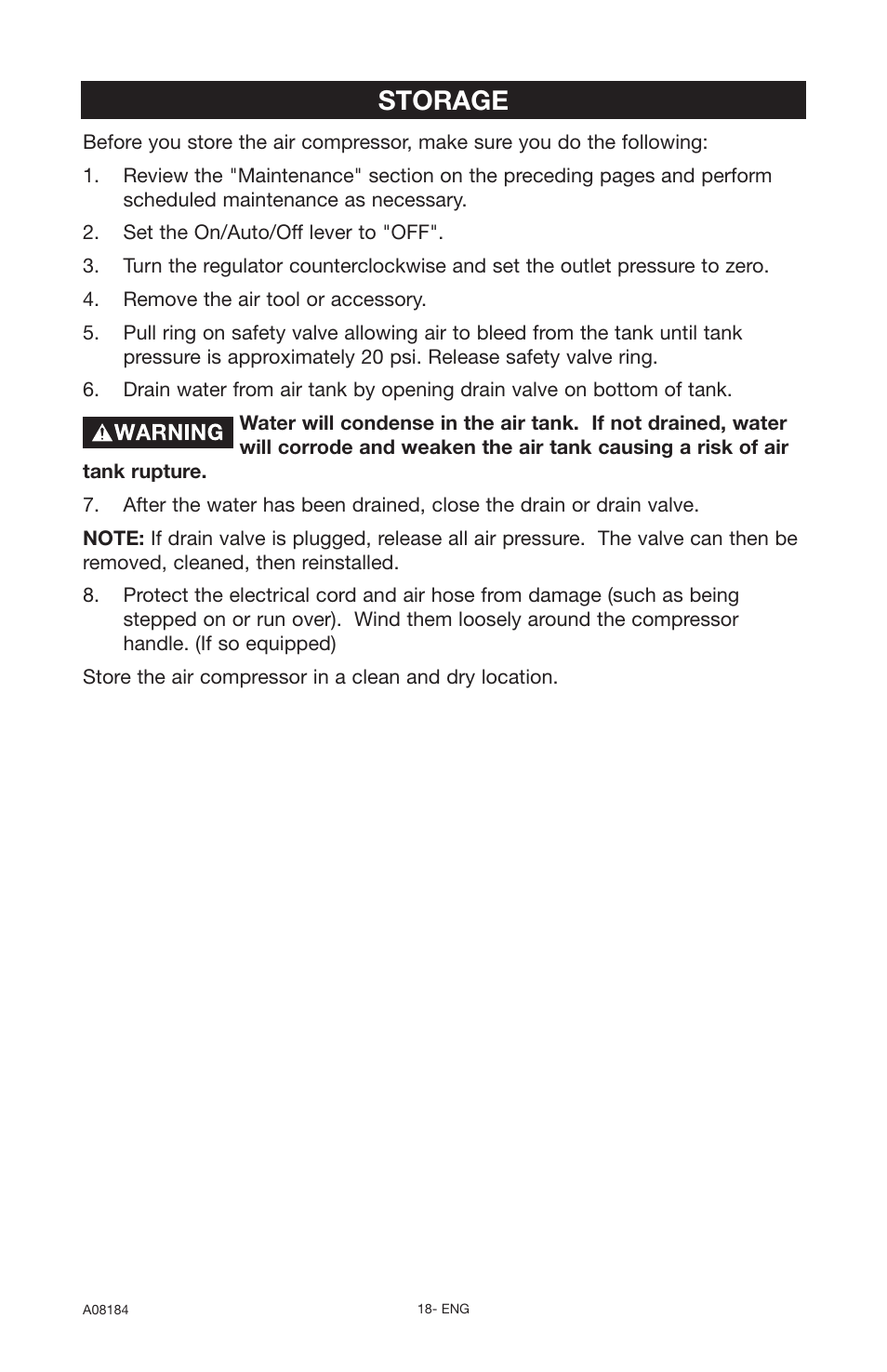 Storage | Delta 66-651-1 User Manual | Page 18 / 26