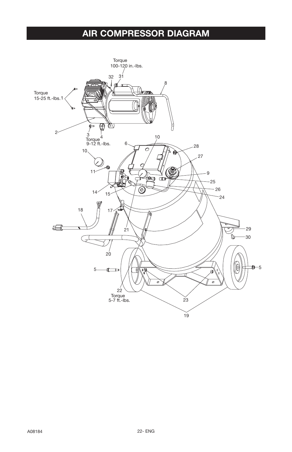 Air compressor diagram | Delta 66-651-1 User Manual | Page 22 / 26