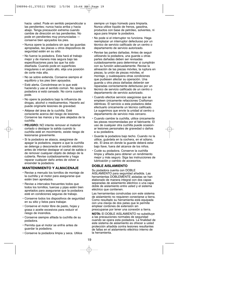 Craftsman 900.370511 User Manual | Page 19 / 32