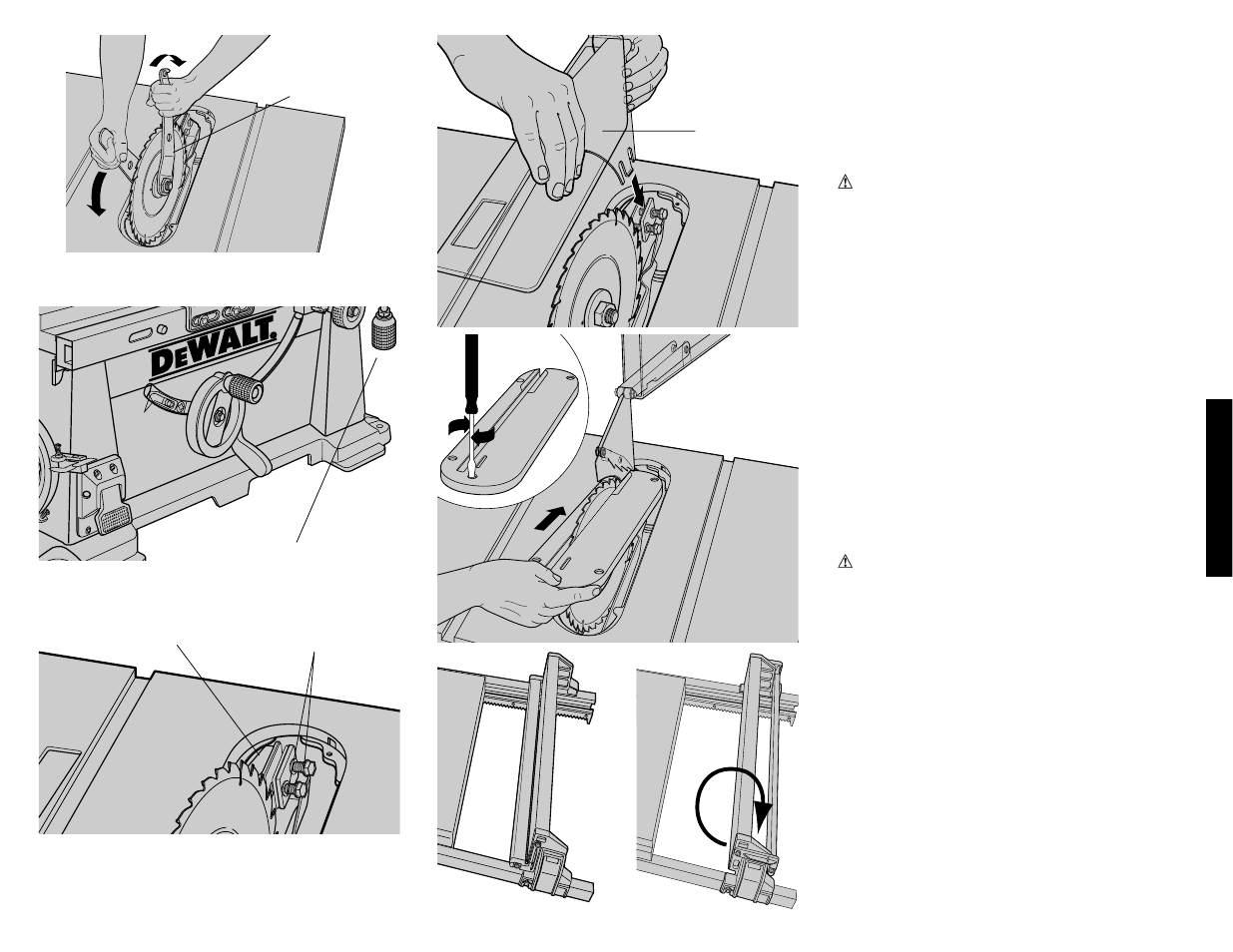 Español, Conexión de la sierra a la toma de corriente, Operación de la guía para corte al hilo | DeWalt DW744 User Manual | Page 31 / 37