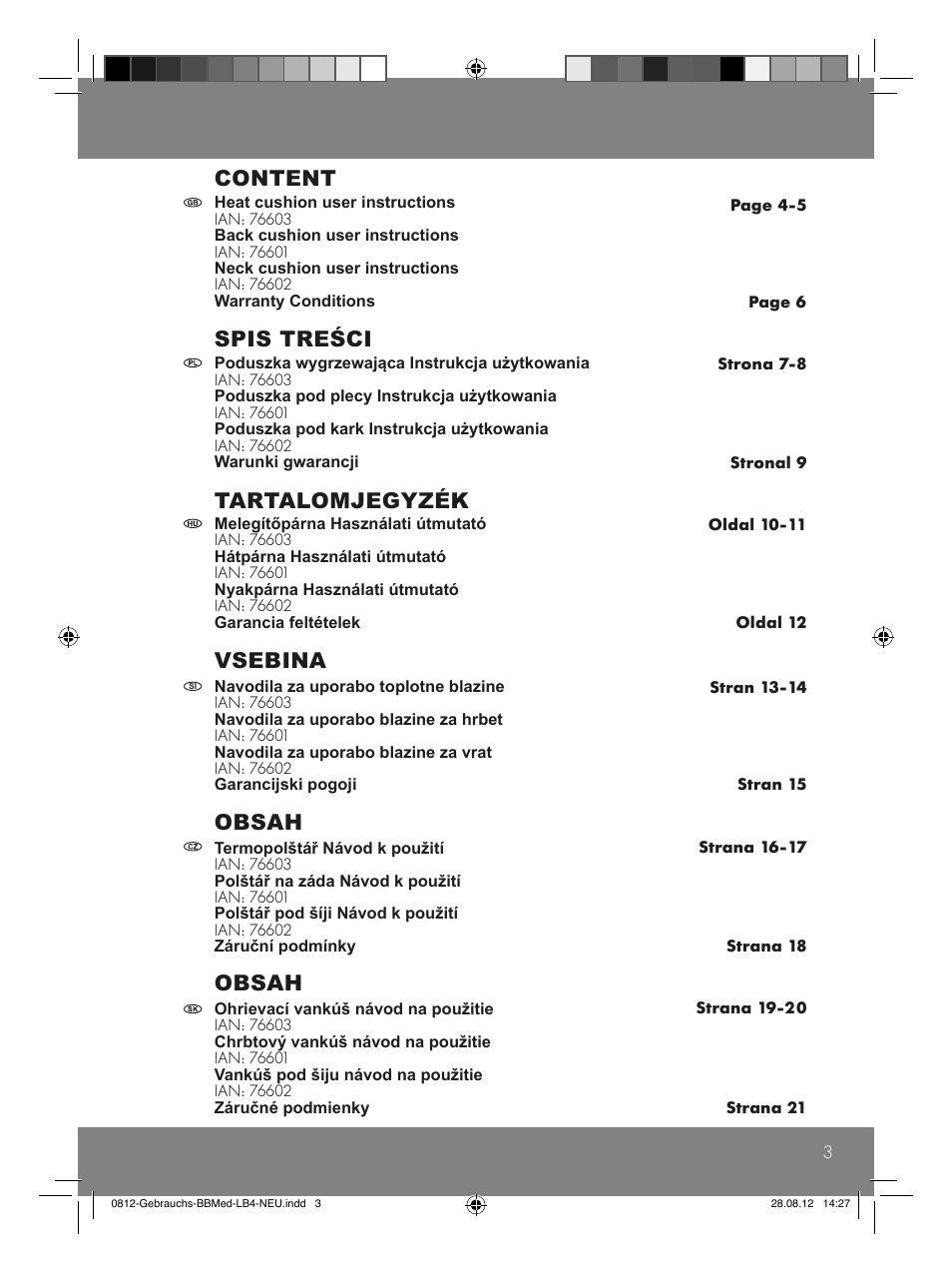 Sensiplast Moor Mud Pillow User Manual | Page 3 / 24