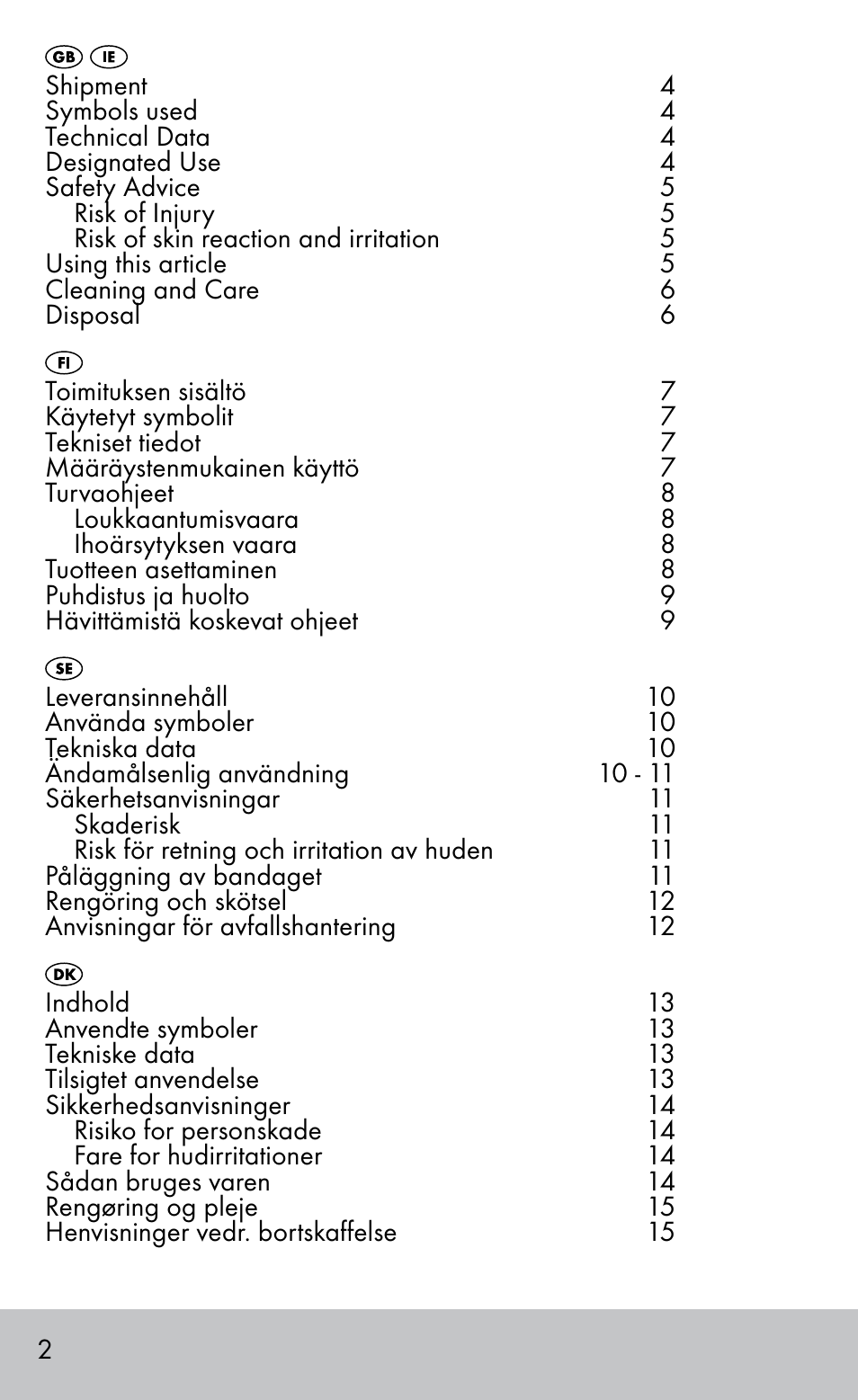 Sensiplast HEEL SLEEVE User Manual | Page 2 / 28