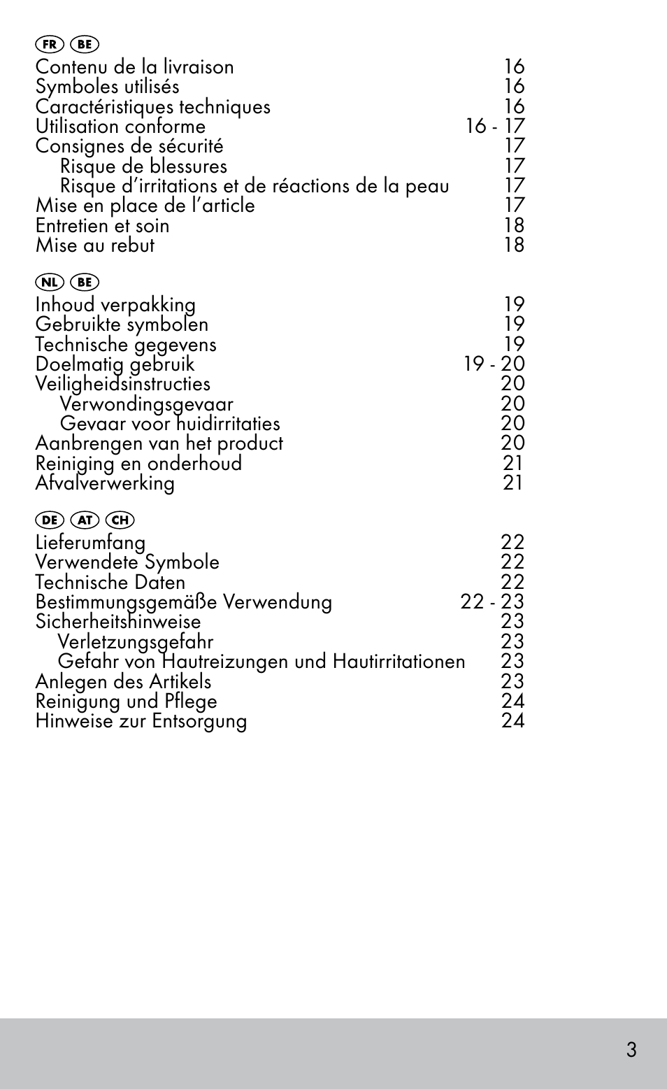 Sensiplast HEEL SLEEVE User Manual | Page 3 / 28