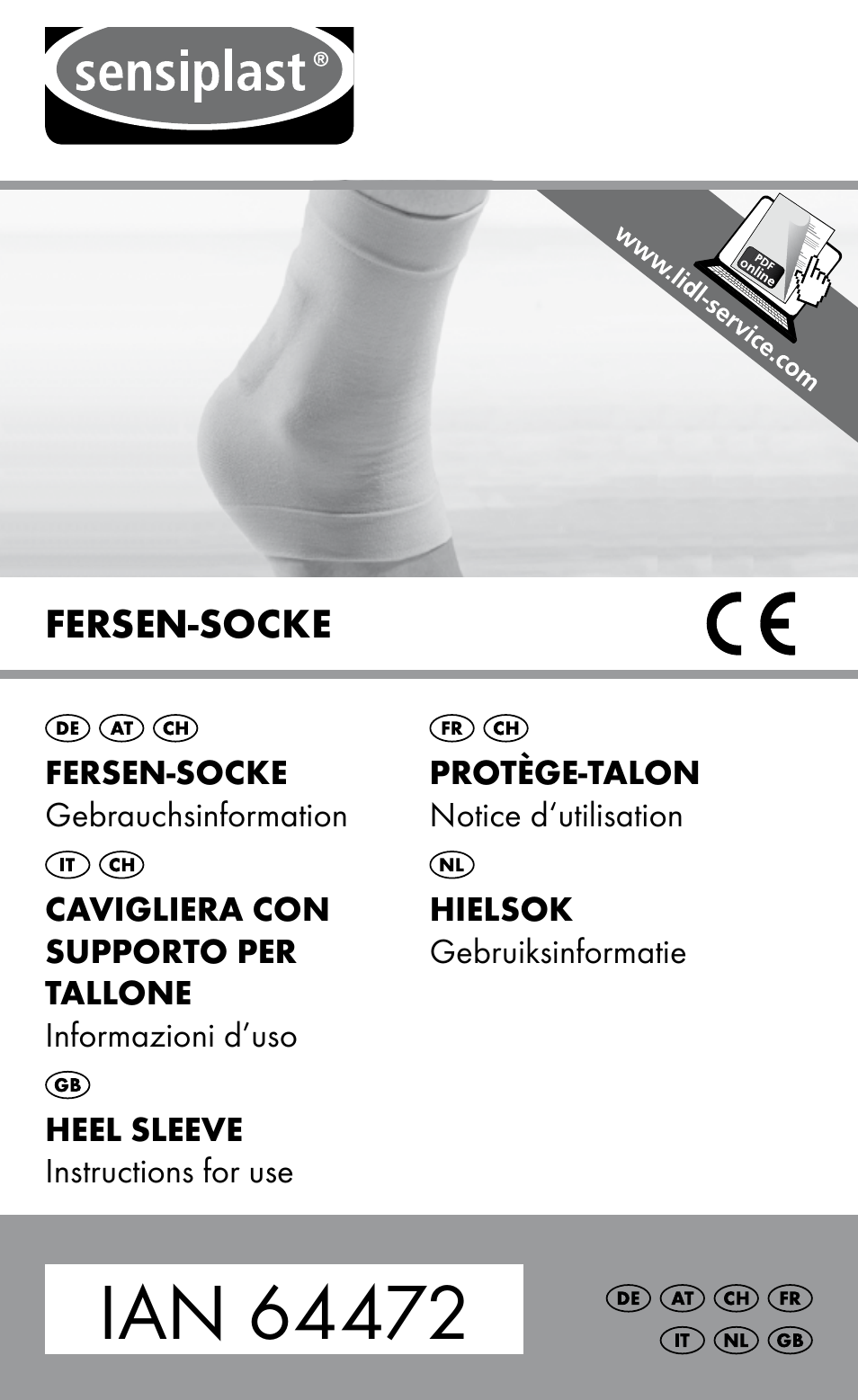 Sensiplast HEEL SLEEVE User Manual | 20 pages