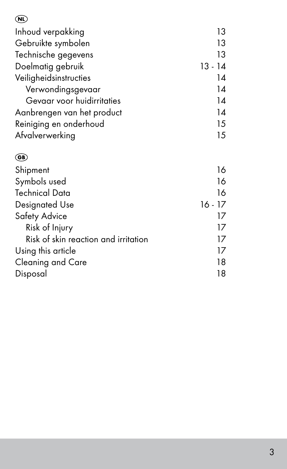 Sensiplast GEL FOOT CUSHIONS User Manual | Page 3 / 20