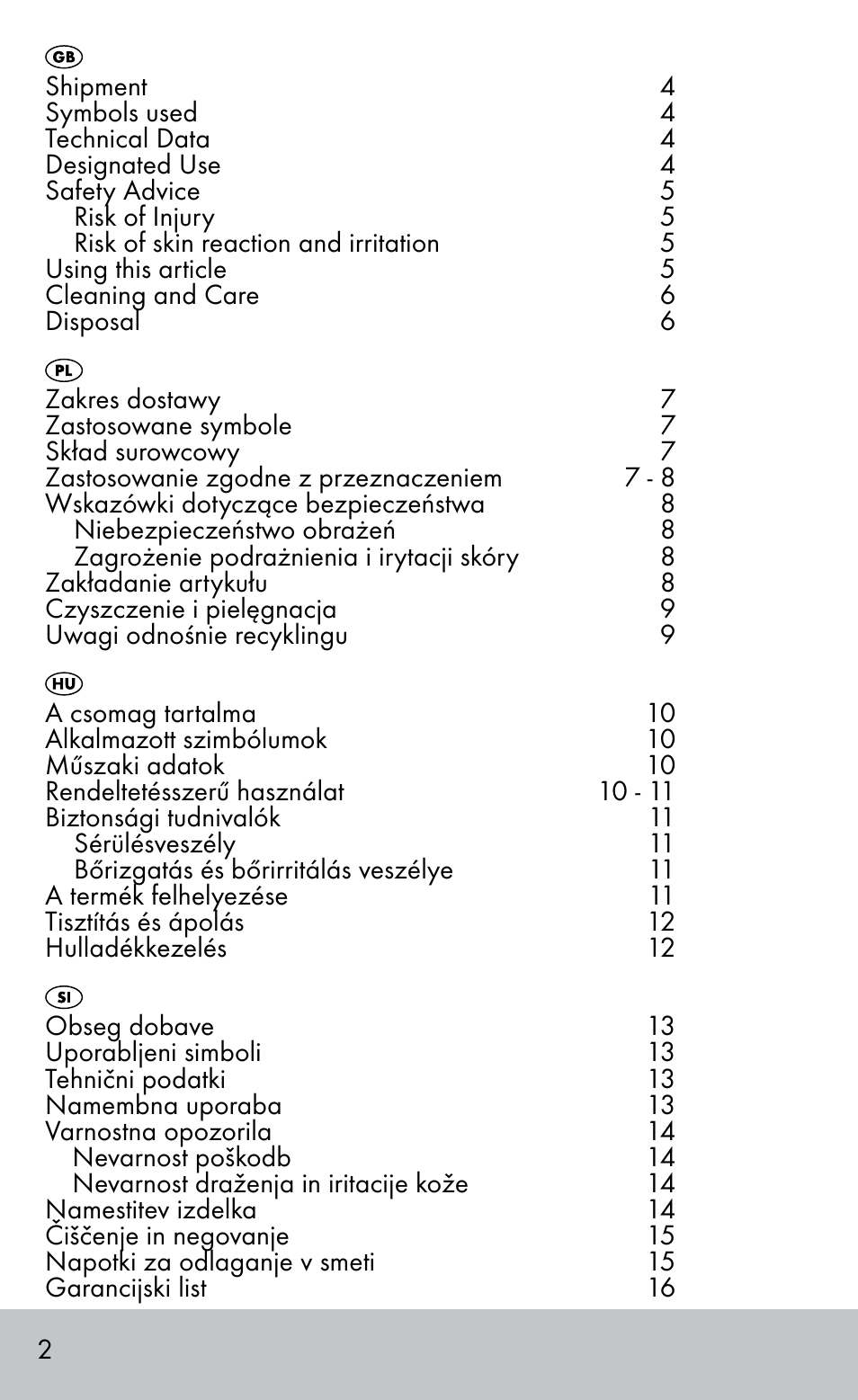 Sensiplast HEEL SLEEVE User Manual | Page 2 / 28