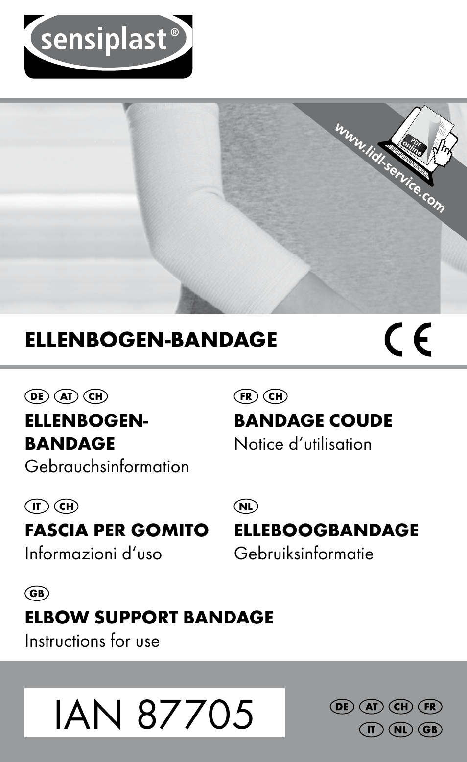 Sensiplast Elbow support bandage User Manual | 20 pages