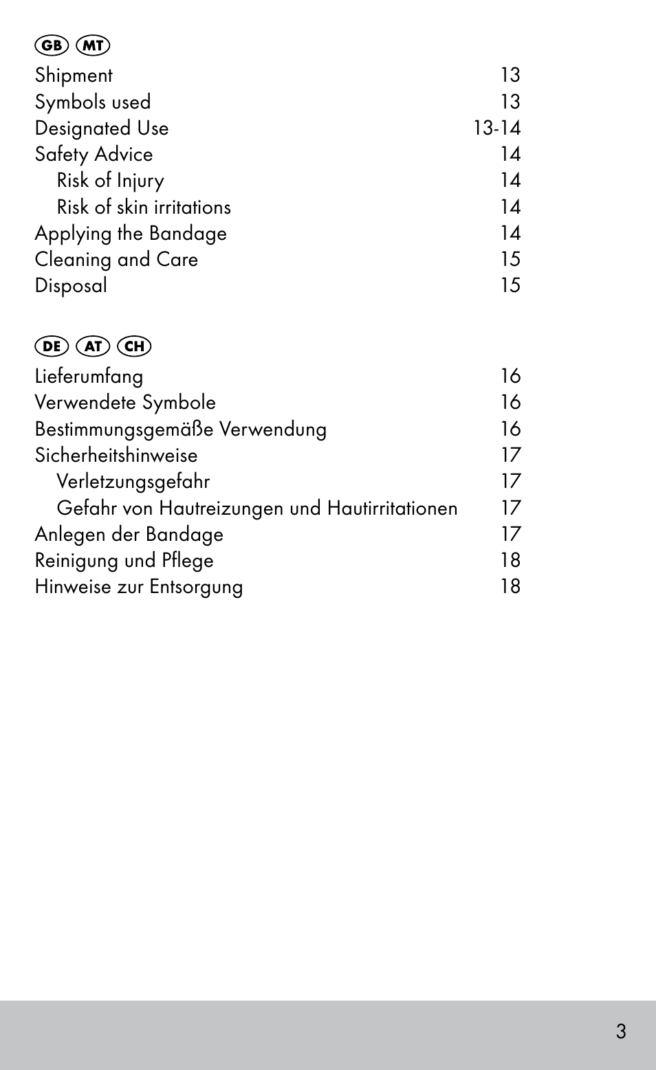 Sensiplast Elbow support bandage User Manual | Page 3 / 20